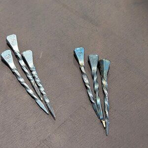 Horseshoe Nail Hat Pin:  Silver